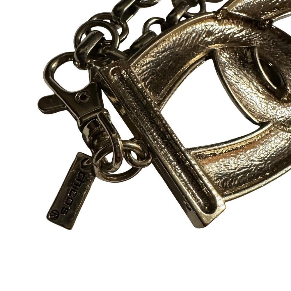 Chico’s Metal Chain Accent Silver Adjustable Belt - Picture 10 of 13
